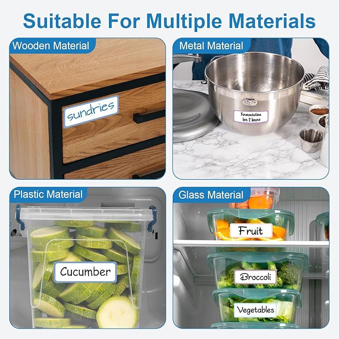 1000Pcs Removable Food Labels 1 x 3 Inch, Colored Freezer Labels Stickers Waterproof Oil for Food Containers, Classroom, Storage (10 Colors)