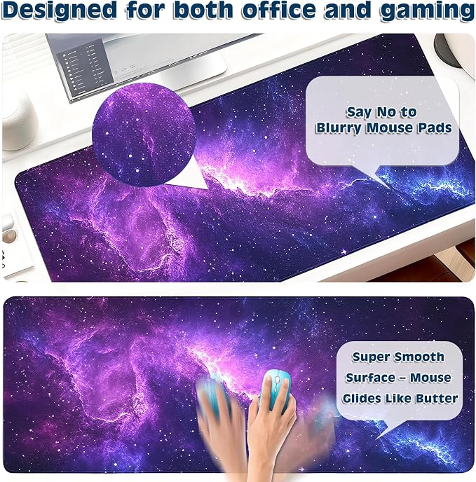 Gaming Mouse Pad, Desk Mat for Keyboard and Mouse, Large Mouse Pad for Desk, Computer Mousepad