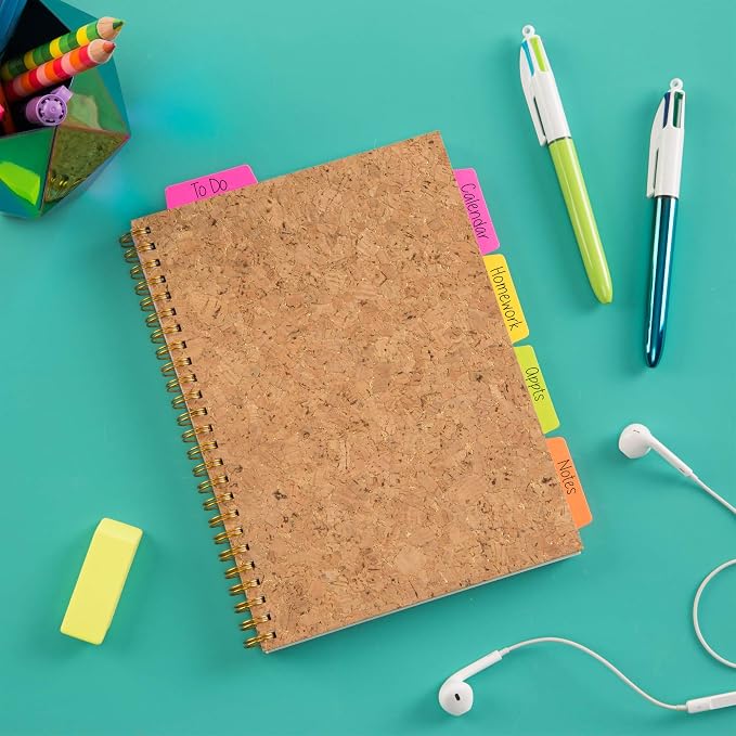 Avery Margin Ultra Tabs, 2.5" x 1", 2-Side Writable, Assorted Neon Color, 24 Repositionable Page Tabs (74767)