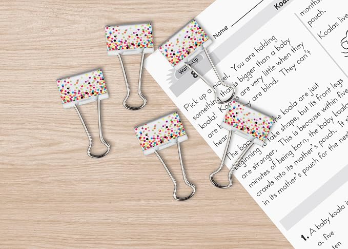 Teacher Created Resources Confetti Medium Binder Clips (TCR20857)