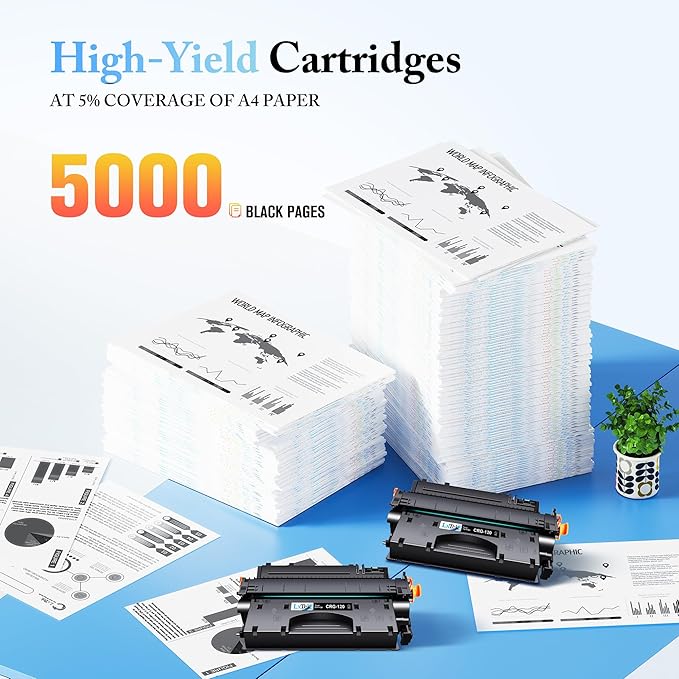 LxTek CRG 120 Replacement for Canon 120 Toner Cartridge for Canon imageCLASS D1120 D1550 D1150 D1320 D1350 D1520 D1100 D1370 D1180 D1170 MF6680DN MF417dw Printer (Black, 2-Pack)