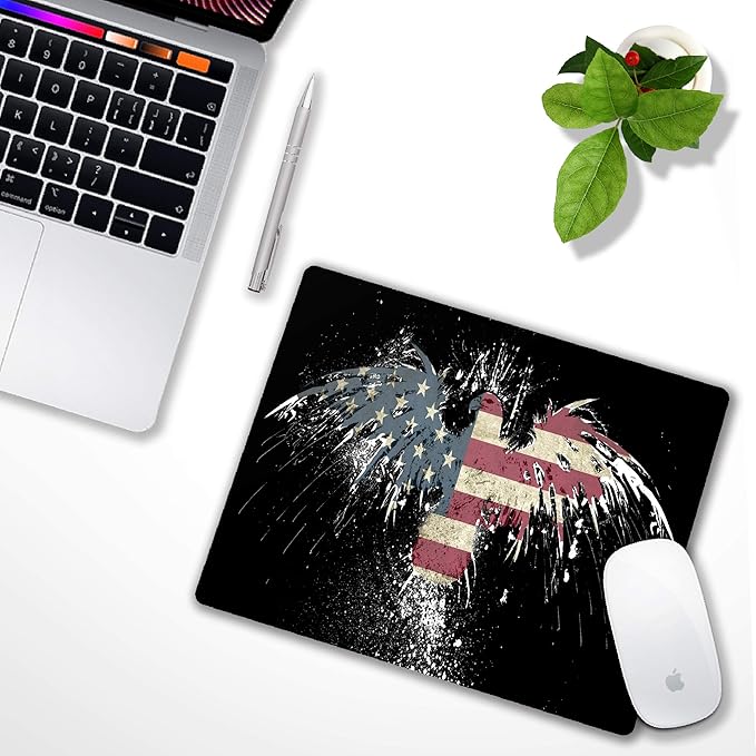 Mousepad Computer Mouse pad with Personalized Flag Eagle Design Office Non-Slip Rubber Mouse mat