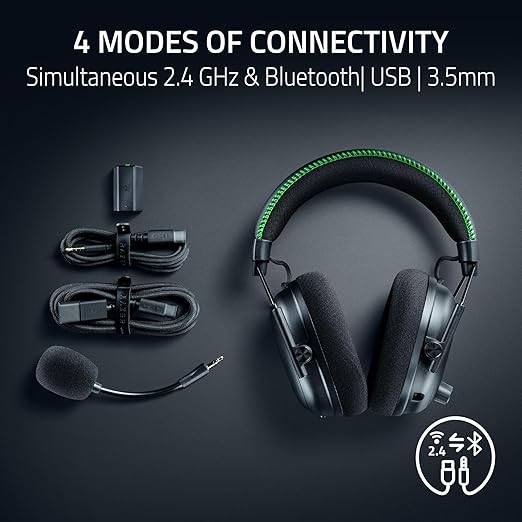 Razer BlackShark V3 Pro Wireless ANC Gaming Headset for Xbox: Full Band Mic - 50mm Driver - 2.4 GHz, Bluetooth, USB, 3.5mm - Works with PC, Mac, PS5, Nintendo Switch - Long Battery Life - 2XKO Edition