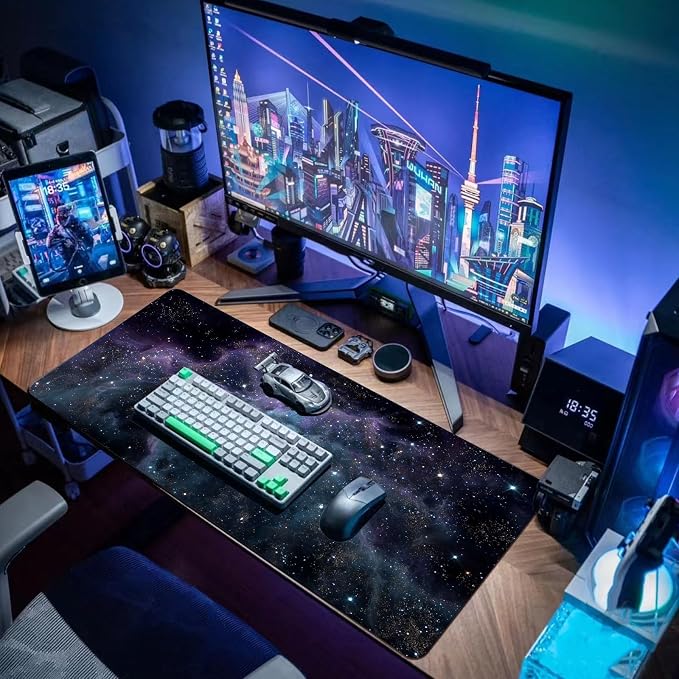 Desk Mat Mouse Pad Gaming Desk Pad XL Large Mouse Mat Office Decor Accessories (Violet A)