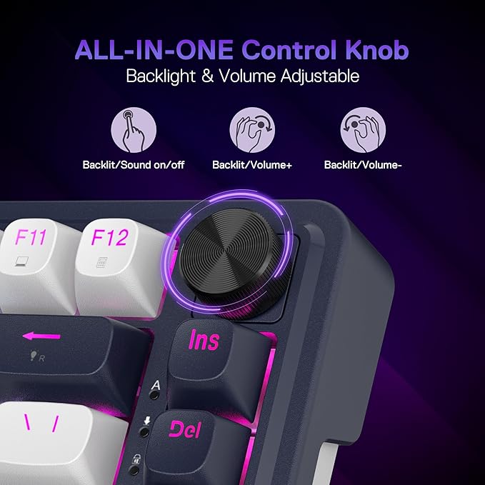 Redragon K673 HE Rapid Trigger Gaming Keyboard, 81 Keys 8K Wired Mechanical Keyboard w/Next-Gen UltraMag 100% POM Silky Magnetic Switch, Dual-Module Floating Structure Design, 2-Layer Noise Dampening