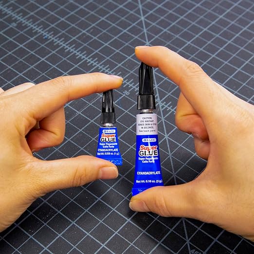 BAZIC Products Super Glue, 0.10 Oz, 6 Count | dries clear, super glue tubes, 0.10 oz each, Bonds metal, plastic, wood, ceramic, glass in seconds