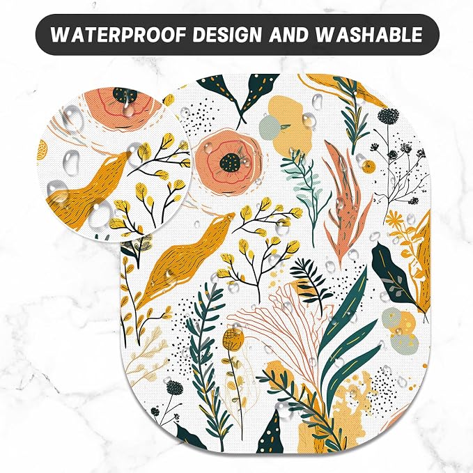 Small Mouse Pad, 6 x 7 Inch, Oval Mini Mouse Pad with Non-Slip Rubber Base for Laptop Wireless Mouse Keyboard Tray Mousepad, Pictorial Motifs