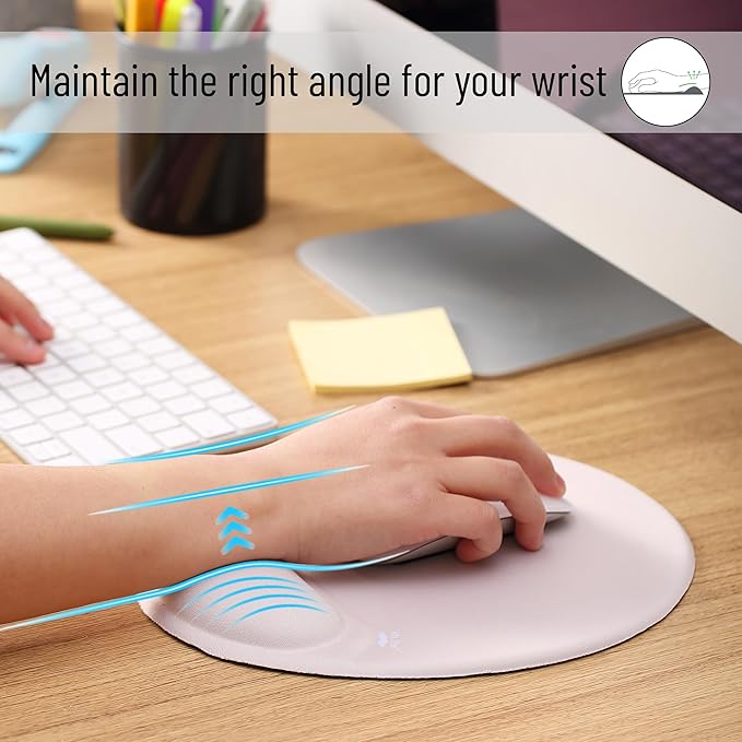 Mr. Pen- Ergonomic Mouse Pad With Wrist Support, Beige, Gel Gaming Pad