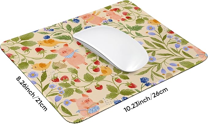 Premium Mouse Pad with Stitched Edges – 10.2 x 8.3 in | Smooth, Washable Mat with Non-Slip Base | Personalized Cute MousePads for Laptop, Computer, Office, Home (Lucky Dogs)