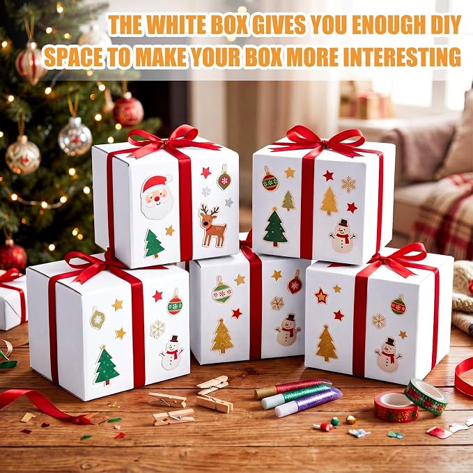 Yeaqee 72 Pcs 8x6x6 Inch Shipping Boxes Corrugated Cardboard Small Shipping Boxes for Packaging Mailing Packing Moving Small Business Storage Crafts Gifts (White)