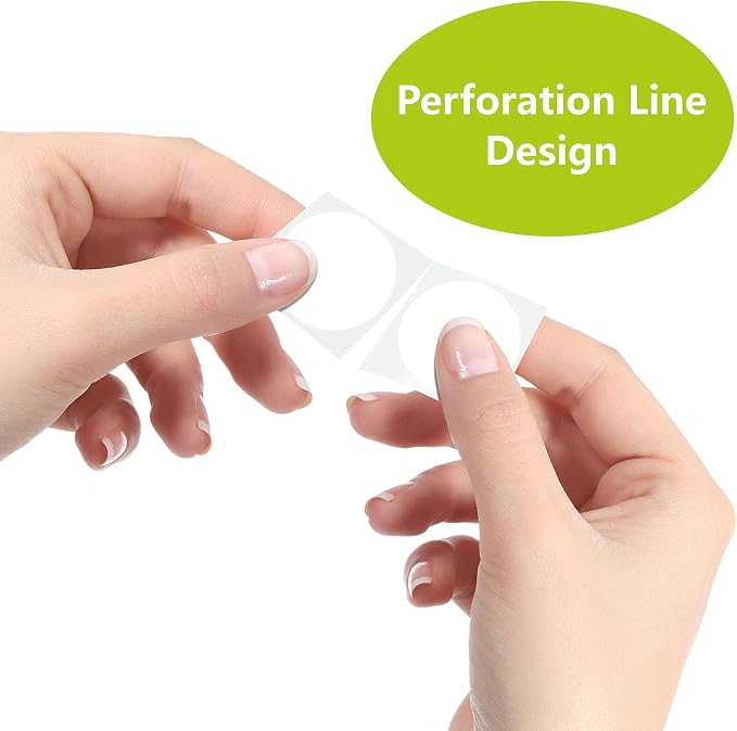 1500 PCS White Round Color Coding Circle Dots Inventory Stickers Labels with Perforation Line in Roll (Each Measures 1" in Diameter)
