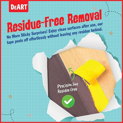 Colored Masking Tape Painters Tape 12 or 8 Pack 1 inch or 0.6 Inches Kids Arts Craft Supplies Coding Whiteboard Dry Erase Board Tape Thin Paper Tape Paint Tape No Residue Easy Removal DIY Crafts Arts