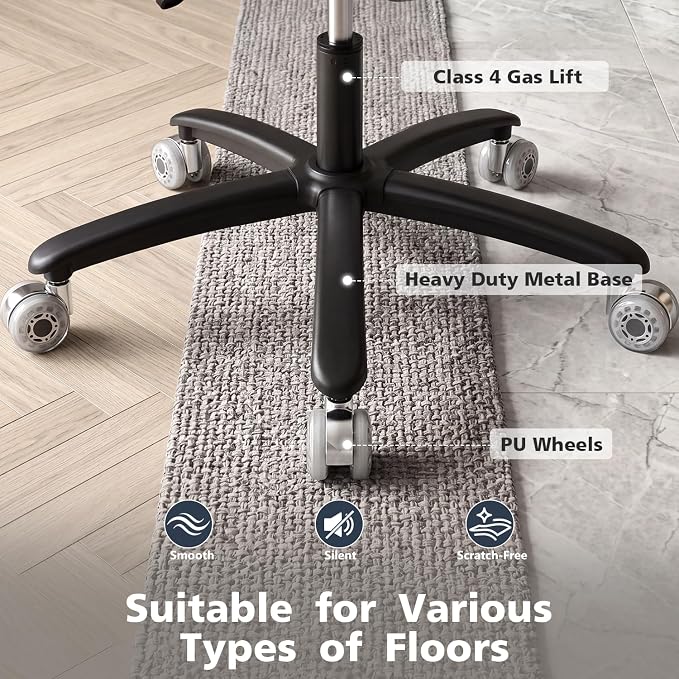 500lbs Reclining Big and Tall Office Chair for Heavy People with Foot Rest | Heavy Duty Executive Desk Chair,High Back Computer Chair,Adjustable Lumbar Support,Pocket Spring Cushion