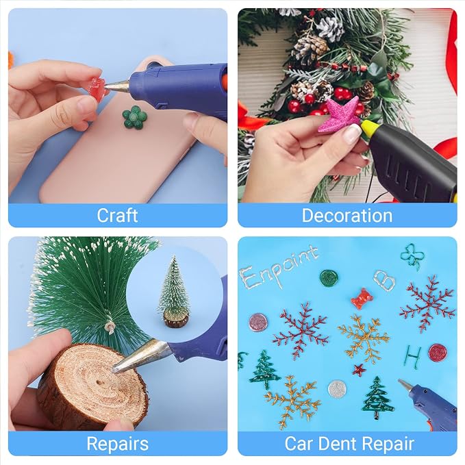 Metallic Silver Hot Glue Sticks Mini, 72pcs 3.93 x 0.27 in Mini Hot Glue Melt Sticks, Small Adhesive Glue Sticks for Wax Sealing Stamp DIY Art Crafts Decoration Card