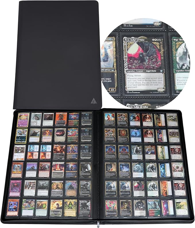 Rayvol Premium 2300 Pockets Card Binder, Large 36-Pocket 2000+ Ringless Trading Card Album - Side Loading UltraSonic-362304 Tech Zip Binder for TCG
