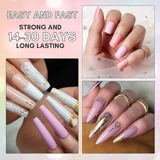 Makartt 40 Pcs Strong Nail Glue for Press on Nails, Fast Dry Quick Adhesive for Fake Nails and Acrylic Tips, Clear Professional Glue on Nails for Broken Nail Repair Salon Manicure Home DIY, Hema-Free