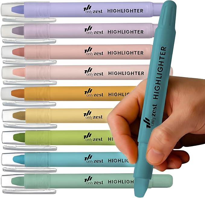 10 Pack Bible Safe Highlighters - Dusty Color, Wax Highlighters | No Bleed, Scripture Markers for Journaling, Study Accessories and School Supplies