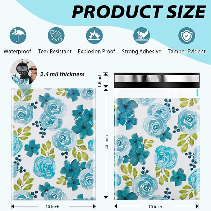 Oududianzi Poly Mailers 10x13, 50PCS Waterproof Shipping Bags, Self-Seal Shipping Envelopes, Mailing Poly Bags, Packaging Bags for Small Business