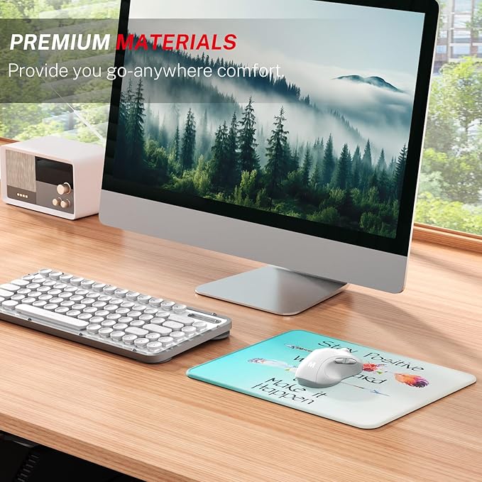MROCO Mouse Pad [30% Larger] with Anti-Fray Stitched Edges, Premium-Textured Waterproof Surface, Non-Slip Rubber Base, Computer & Gaming Mouse Mat for Laptop, Office & Home, 8.5 x 11 in, Feather Arrow