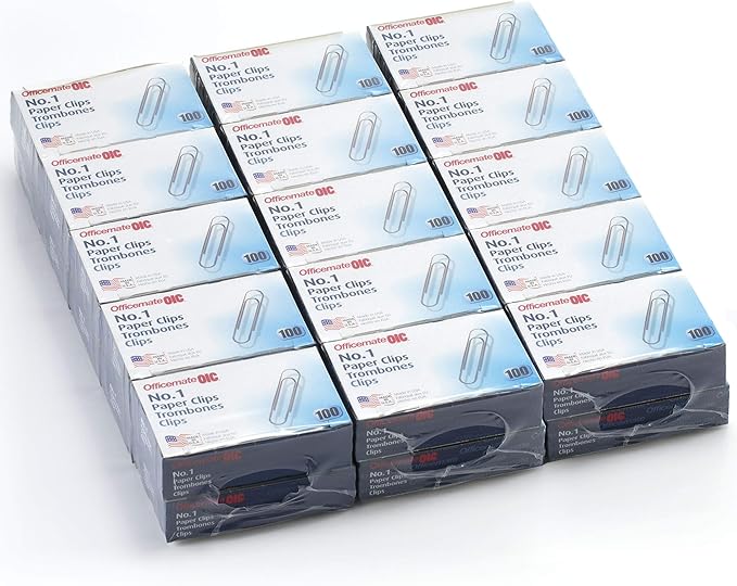 Officemate No. 1 Paper Clips, 30 Pack(99931)