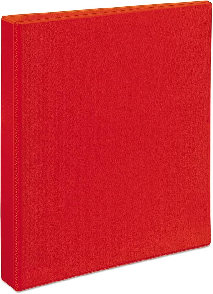 Avery® Heavy-Duty View 3 Ring Binder, 1" EZD® Rings, 1 Red Binder | For Heavy School, Home and Office Use, DuraHinge Tear-Resistant Spine, DuraEdge Split-Resistant Sides, Four Stacked Pockets