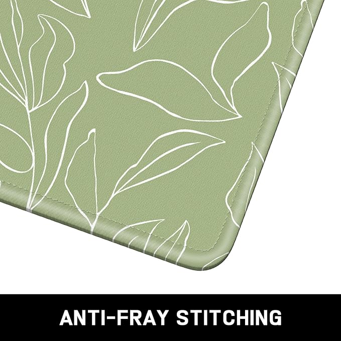 Mouse Pad, Minimalism Marble Style Computer Pad, Anti-Slip Rubber Mouse Mat with Stitched Edges for Gaming, Office, Laptop, PC, Women, 9" x 8" Thick 3 mm, Greenleaf-02