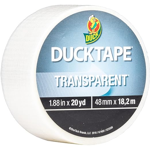 Duck, DUC241380, Transparent Duct Tape, 1 Each, Transparent, Clear (Pack of 6)