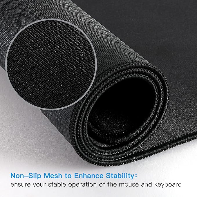 Gaming Mouse Pad,Hosimoln Large Mouse Pad Size 31.5x11.8 Thickness 0.1inches,Premium-Textured Non-Slip & Waterproof Computer Mousepad with Stitched Edges for Gaming, Office & Home-80x30 Map002