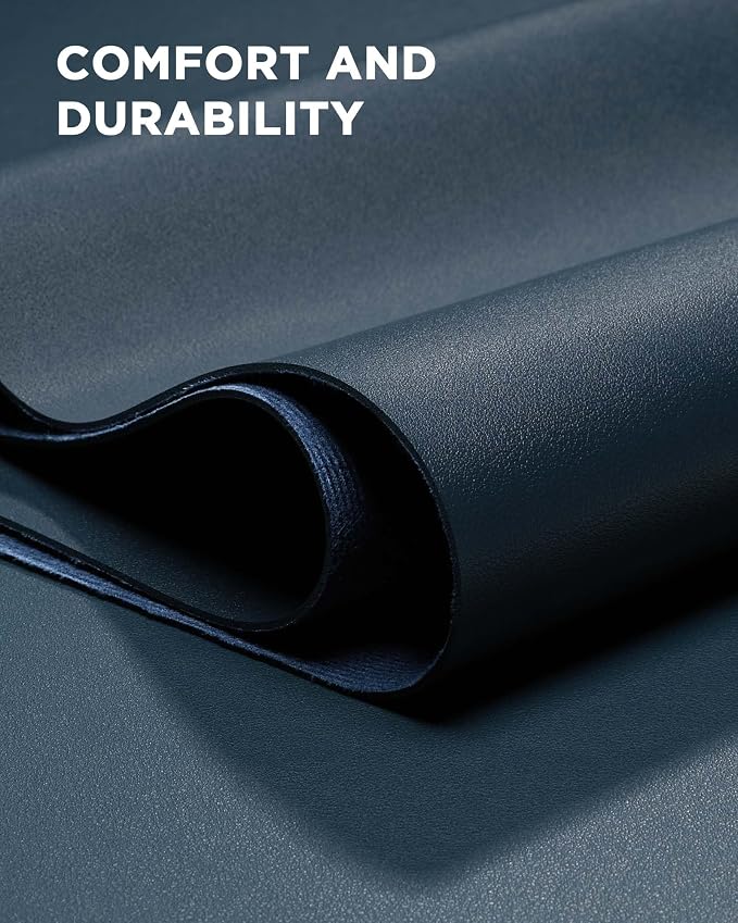 YSAGi 55" x 24" Large PU Leather Desk Mat for Keyboard and Mouse - Waterproof Non-Slip Desk Pad Protector for Office, Home, Writing Desk, Dark Blue
