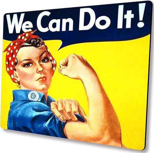 Inspirational Mouse pad, Small Computer Mouse pad for Wireless Mouse Non-Slip Rubber Mousepad with Personalized Custom Design We Can Do It