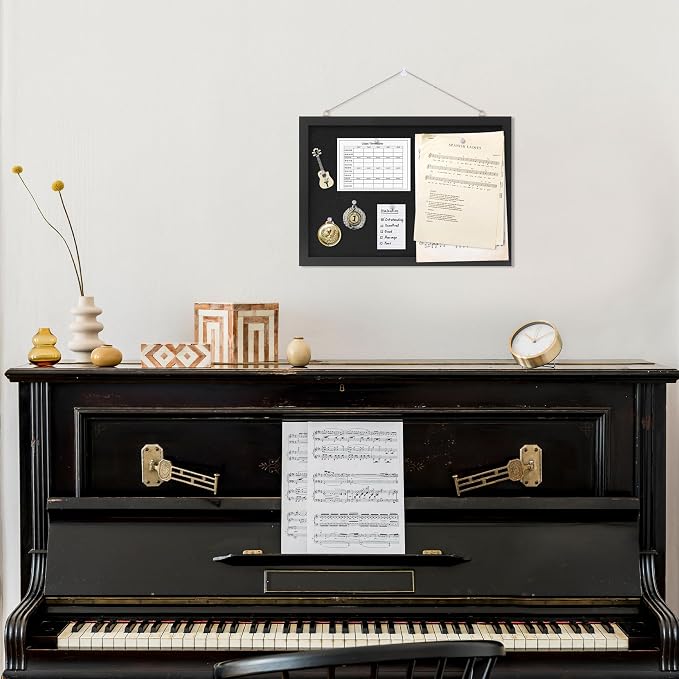 DAHAPYBOO Cork Board with Linen Black 2Pack,Bulletin Board 17"x12" | Corkboards for Office Home School Message Board or Vision Board Decoration