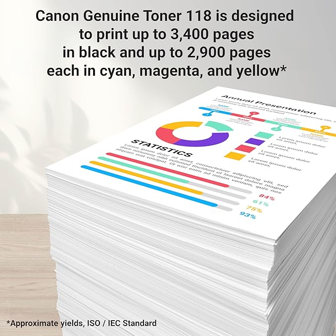 Canon 118 Genuine Cyan Toner Cartridge Compatible with MF720 Series, LBP7200Cdn, LBP7660Cdn, MF8300 Series, MF8580Cdw