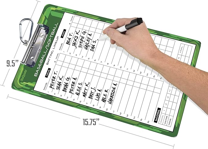 GoSports Premium Dry Erase Coaches Clipboards – Basketball, Baseball, Football, Soccer, Hockey, Volleyball, Lacrosse