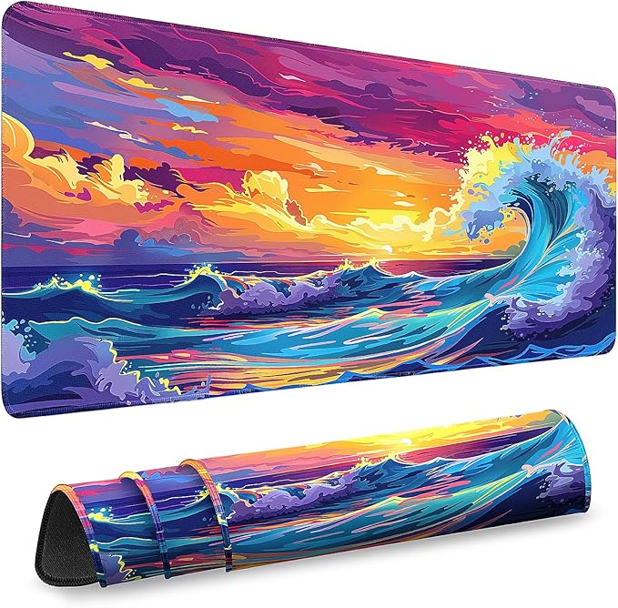 Gaming Mouse Pad, Desk Mat for Keyboard and Mouse, Large Mouse Pad for Desk, Computer Mousepad
