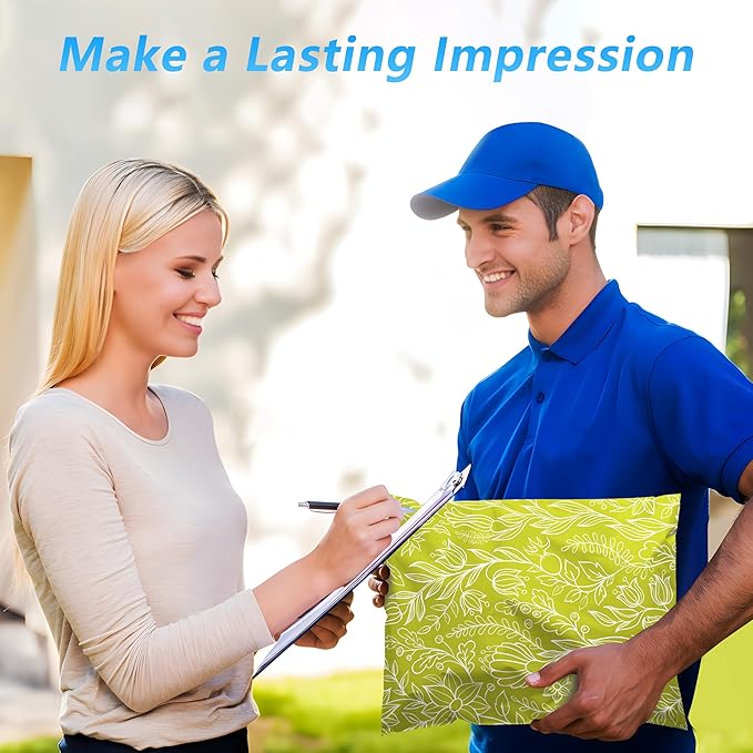 Poly Mailer 6x9 Inch 100 Pcs, Waterproof and Tear-Resistant Shipping Bags for Clothing, Strong Mailing Bags with Self-Seal, Cute Packaging Bags for Small Business - Flower
