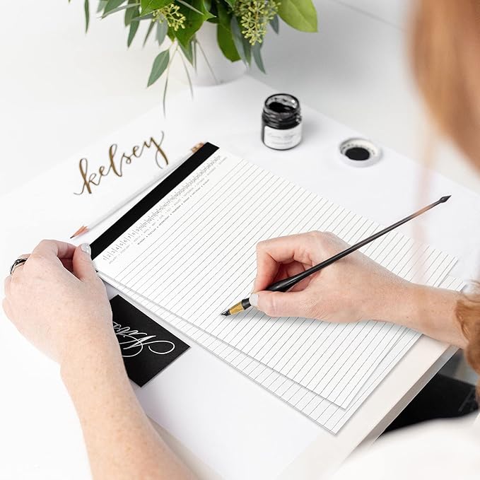 4 Pack Legal Pads 8.5" x 11" Note Pads with Date on Top, 50 Sheets Lined Paper Writing Pads, Narrow Ruled White Notepad Notebook for Office Business School College Supplies