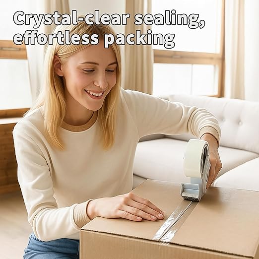 Strong Heavy Duty PackingTape for Shipping, Moving and Taping up Box, Clear Packing Tape,Total 390Y, 1.88 inch x 65 Yards,6 Rolls, Scotch Packaging Tape