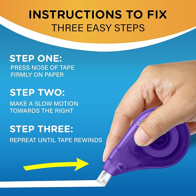 BIC Wite-Out EZ Correct Tear-Resistant Correction Tape, 39.3 ft, 10 Count