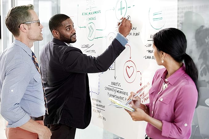 Post-it Dry Erase Surface, 50 ft x 4 ft, White Surface