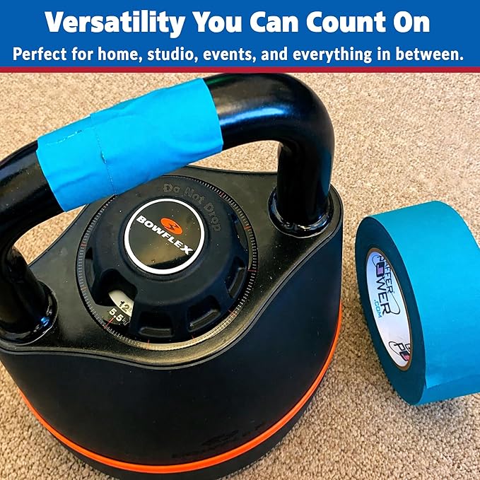 Gaffer Power Aqua Teal Gaffer Tape 2” x 30 Yards – No Residue, High Visibility, Made in USA, Matte Non-Reflective Cloth Tape for Color Coding, Events & Cable Management