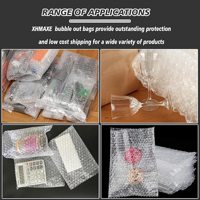 50Pcs Bubble Pouches Wrap,8”x10”Bubble Pouches for Shipping,Double Wall Bubble Cushioning Wrap out Bags for Mailing Packing,Moving and Storage Glass Fragile China Dishes Electronic Item