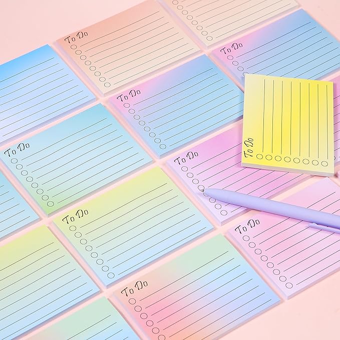 Mr. Pen- to Do List Sticky Notes, 3"x4", 900 Sheets, Gradient Colors, to Do List Notepad, Lined Sticky Notes