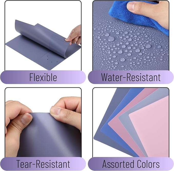 Mr. Pen- Plastic Folders with Pockets, 5 pcs | Aesthetic File Folder with Business Card Slot, 2-Pocket Folder, Back to School, Office, Filing Supplies