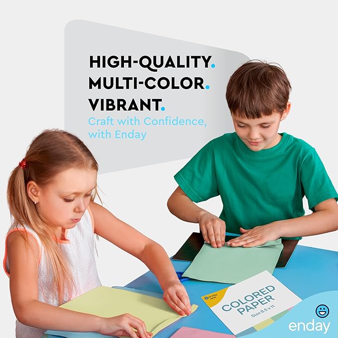 Colored Paper 8.5 x 11, Copy Paper (600 Pack) Letter Size Printer Paper, Assorted Colors, for Printer, Arts & Crafts, DIY Projects, Office & School - Pink, Blue, Yellow, Green - 150 Sheets Per Color