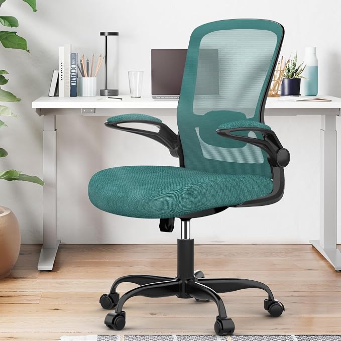 Ergonomic Office Chair w/Adjustable Lumbar, Flip Armrest, 135° Recline | Supports 300 lbs · Seat 19.48"–23.4" · Breathable mesh · 20–30 min assembly · 5-year warranty