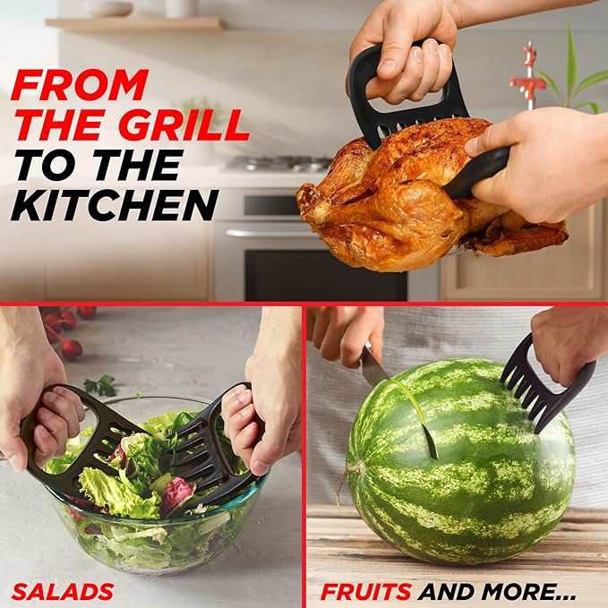 Alpha Grillers Meat Shredder Claws - Grilling Accessories Gifts for Men Dad Him Husband Boyfriend - BBQ Accessories Bear Claws Grill Puller for Cooking Shredding Barbecue Smoker Pulled Pork Chicken