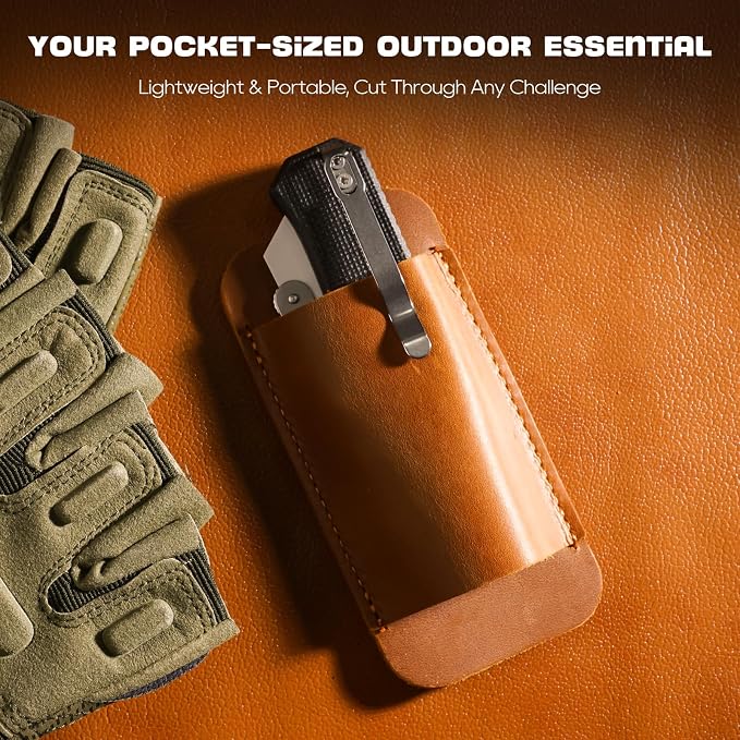 Premium Folding Utility Knife with 5 Extra Ceramic Blades, Box Cutter, Heavy duty & Lightweight Design, G10 Handle, Pocket clip, safety Lock, EDC Pocket Knife for home, Office, Factory, Camping