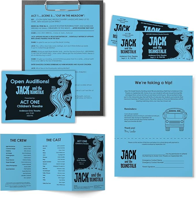 Astrobrights Color Paper, 24 lb Bond Weight, 11 x 17, Lunar Blue, 500/Ream