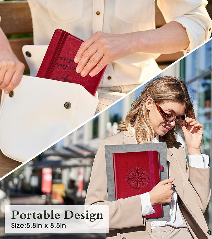 PAIBAS Blank Journal Notebook for Women Men,160 Pages,A5 Hardcover Sketchbook for Drawing, Sketch book, Unlined Notebooks for School,Work, Note Taking,Travel Journals for Writing 5.8"x8.5" (Burgundy)