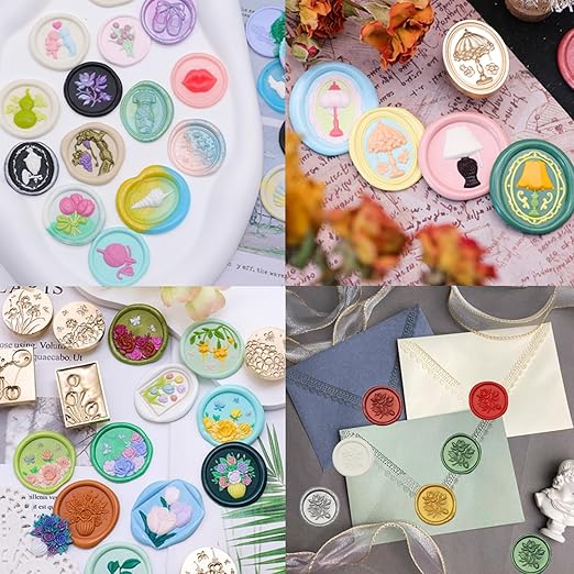 100 Pcs Sealing Wax Sticks for Wax Seal Stamp, Assorted Color SealingWax Glue Gun Wax Seal Sticks Mini WaxGun Stick, Mixed Colors WaxSeal Kit Great for Wedding Invitations (100B)
